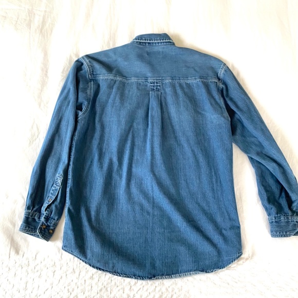 Unisex Denim Button-down Shirt - Picture 2 of 3